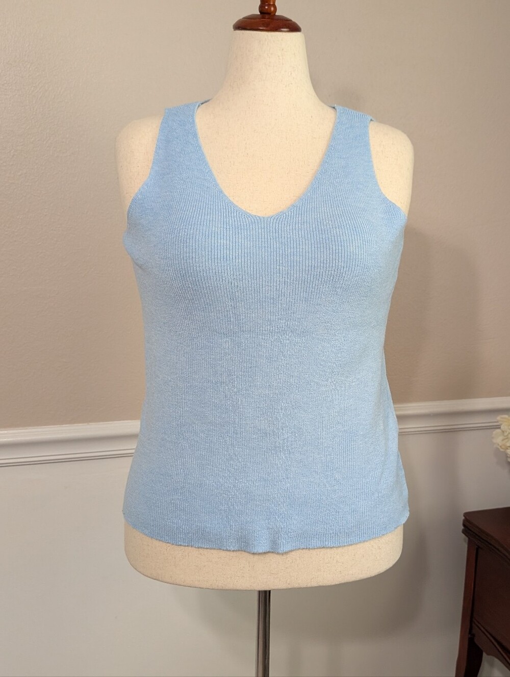 Light Blue Sweater Tank - Picture 2 of 5
